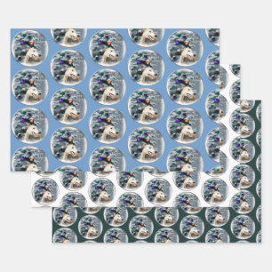 Greyhound Kerstmis Inpakpapier Vel