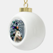 Greyhound Kerstmis Keramische Bal Ornament (Rechts)