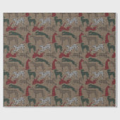 Greyhound Kerstmis Pset Burlap Cadeaupapier (Vlak)