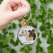 Greyhound Keyring Sleutelhanger (Hand)