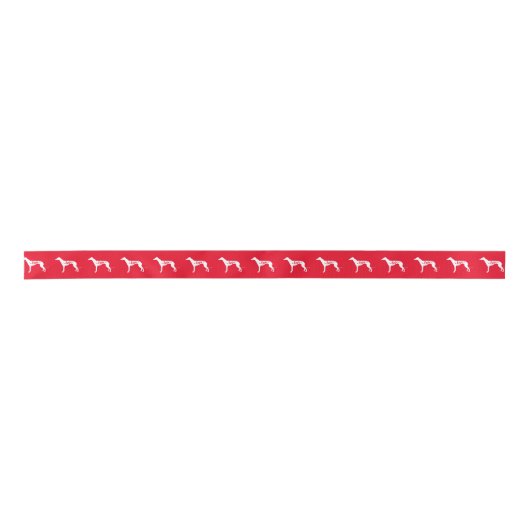 Greyhound Love Satin Ribbon Lint (Voorkant)