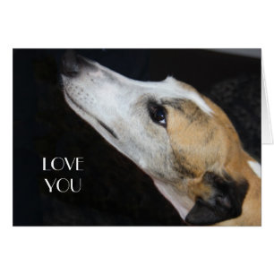 Greyhound Love You Card