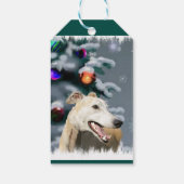 Greyhound Lovers Kerstmis Cadeaulabel (Achterkant)