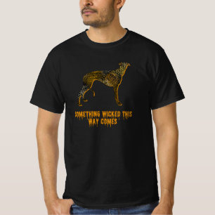 Greyhound Lurcher Hond Silhouet Fun Halloween T-shirt