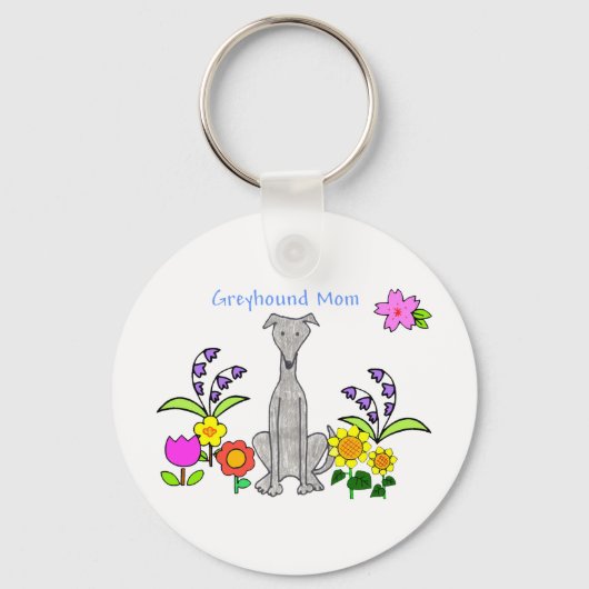 Greyhound Ma Sleutelhanger (Voorkant)