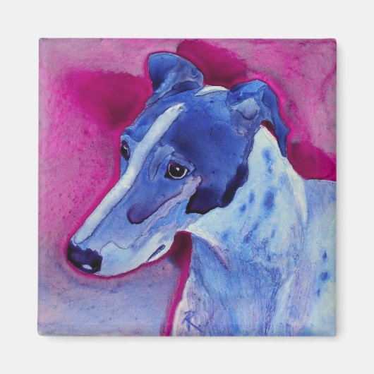 Greyhound Magnet - "Blue Boy" Magneet (Voorkant)