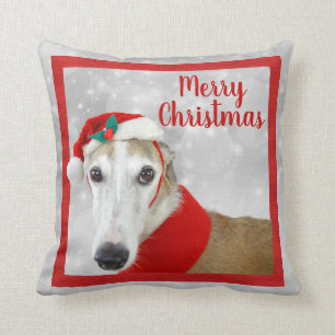 Greyhound Merry Kerstmis Kussen