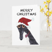 GREYHOUND MERRY XMAS KAART (Gele Bloem)