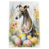 Greyhound met paaseieren medium cadeauzakje (Achterkant)
