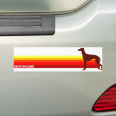 Greyhound met Stripes Bumpersticker (Op auto)