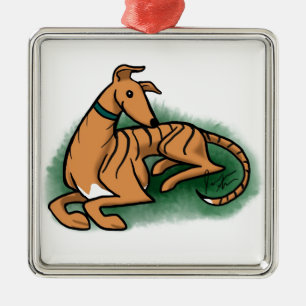 Greyhound Metalen Ornament