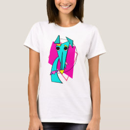 Greyhound Minimalistische Pop Art Pup T-shirt