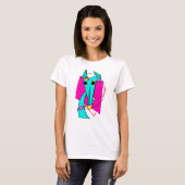 Greyhound Minimalistische Pop Art Pup T-shirt (Voorkant volledig)