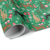 Greyhound Mixed coats kersthond Cadeaupapier (Rol Hoek)