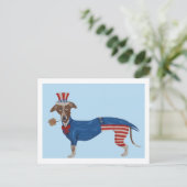 Greyhound Oom Sam Briefkaart (Staand voorkant)