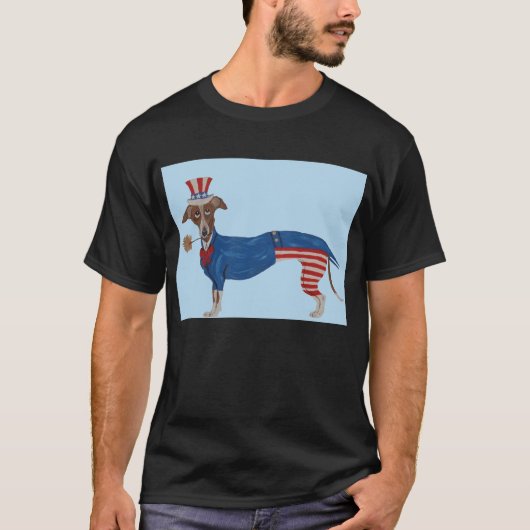 Greyhound Oom Sam T-shirt (Voorkant)