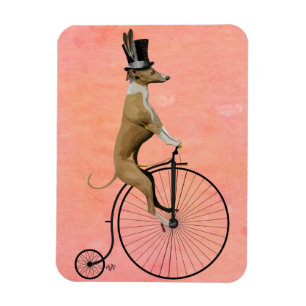 Greyhound op Black Penny Farthing Magneet
