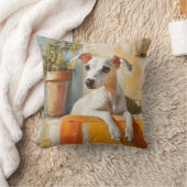 Greyhound op een bank kussen (Deken)