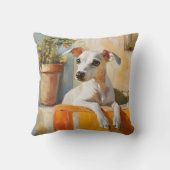 Greyhound op een bank kussen (Achterkant)