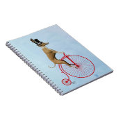 Greyhound op Red Penny Farthing Notitieboek (Rechterzijde)