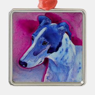 Greyhound Ornament - "Blue Boy"
