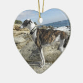 Greyhound Ornaments Keramisch Ornament (Links)