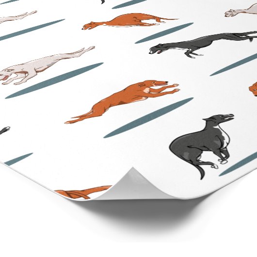 Greyhound Pattern Poster (Hoek)