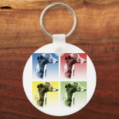Greyhound Pop Art Sleutelhanger (Voorkant)