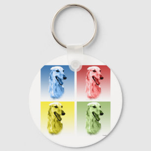 Greyhound Pop Art Sleutelhanger