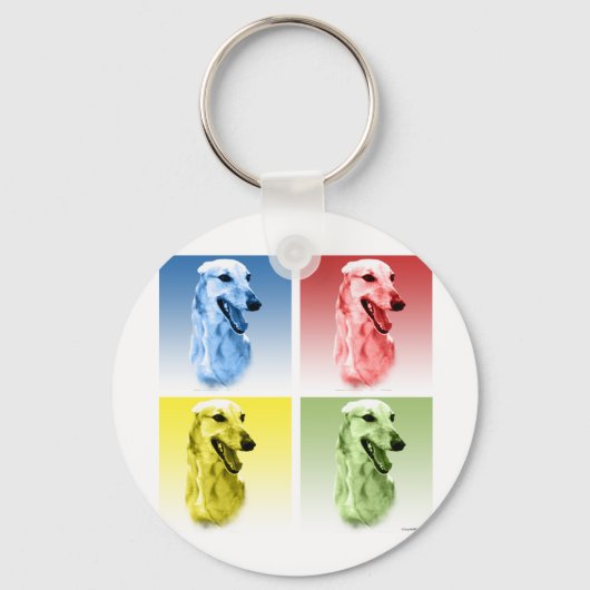Greyhound Pop Art Sleutelhanger (Voorkant)