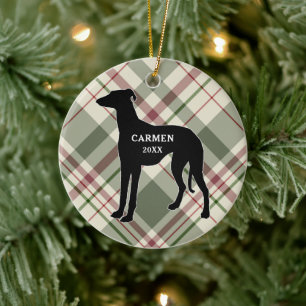 Greyhound Pset kerstversiering Keramisch Ornament