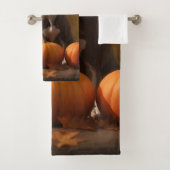 Greyhound Puppy Herfst Delight Pompoen Bad Handdoek (Insitu)