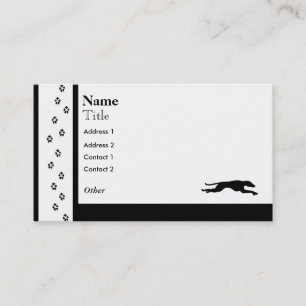 Greyhound Racing Dog Silhouette Visitekaartje