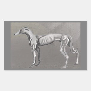 Greyhound Rechthoekige Sticker