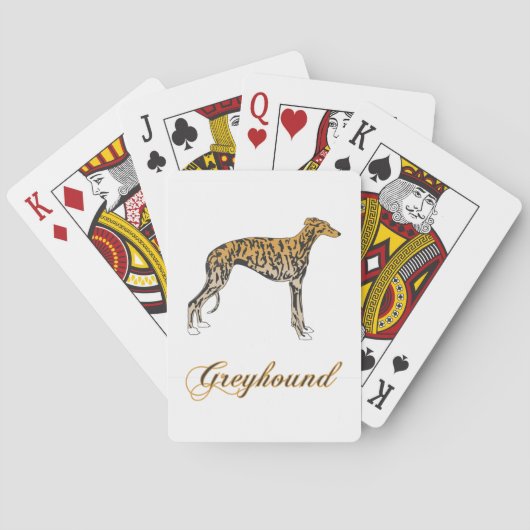 Greyhound Red Brindle Pokerkaarten (Achterkant)