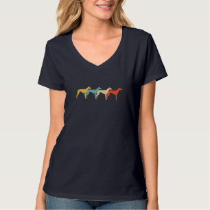 Greyhound Retro Dog Pet Racer Lover 60 s 70 T-shirt