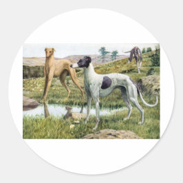 Greyhound Ronde Sticker