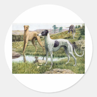 Greyhound Ronde Sticker