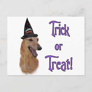 Greyhound (rood) Trick Briefkaart