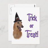 Greyhound (rood) Trick Briefkaart (Voorkant / Achterkant)