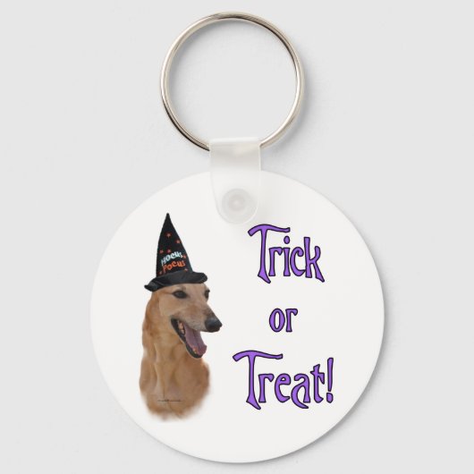 Greyhound (rood) Trick Sleutelhanger (Voorkant)