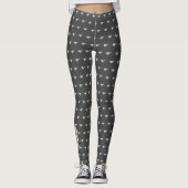 Greyhound Running Pattern Leggings - Dark Grey/ (Voorkant)