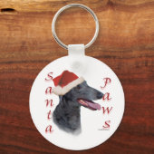 Greyhound Santa Paws Sleutelhanger (Achterkant)