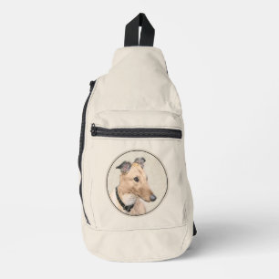 Greyhound Schilderij Fawn Schattigee originele Pet Sling Bag