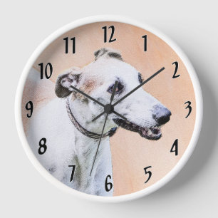 Greyhound Schilderij - Mooie Originele Hond Kunst