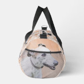 Greyhound Schilderij Schattige Rood Wit Originele Plunjezak (Rechts)