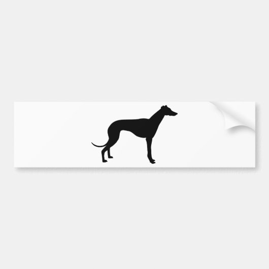 Greyhound Silhouette Bumpersticker (Voorkant)