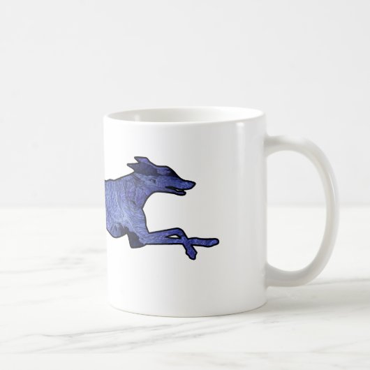 Greyhound Silhouette Fractal Koffiemok (Rechts)