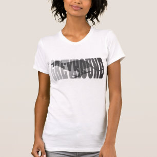 Greyhound Silhouette, grijs T-shirt
