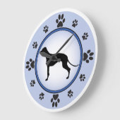 Greyhound Silhouette Grote Klok (Hoek)